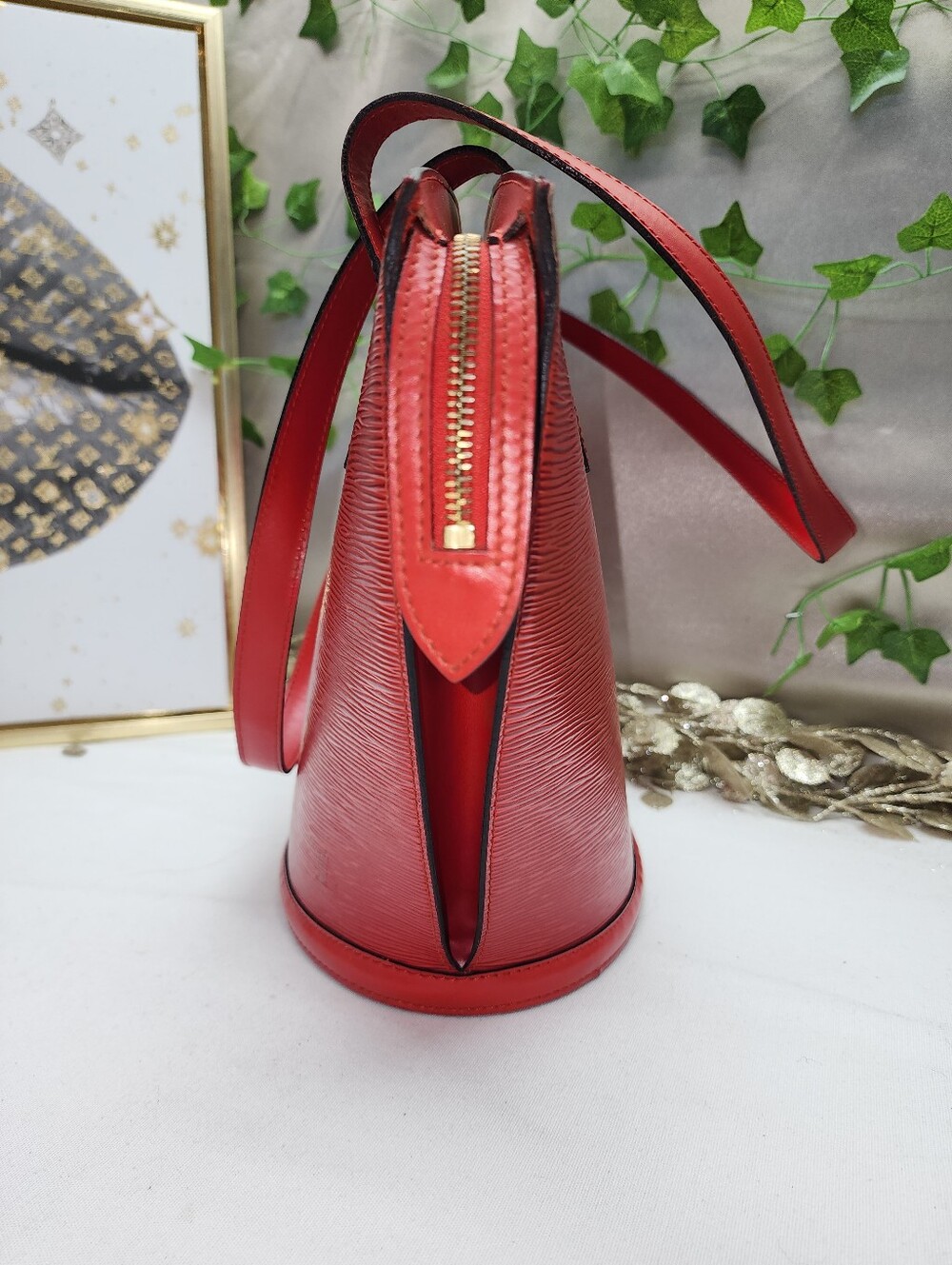 Authentic Louis Vuitton Epi Saint Jacques Castillan Red W/ Dust Bag - Picture 6 of 17